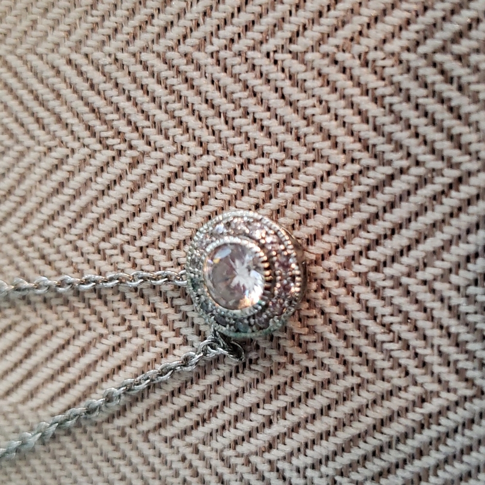Banana Republic silver and diamond necklace